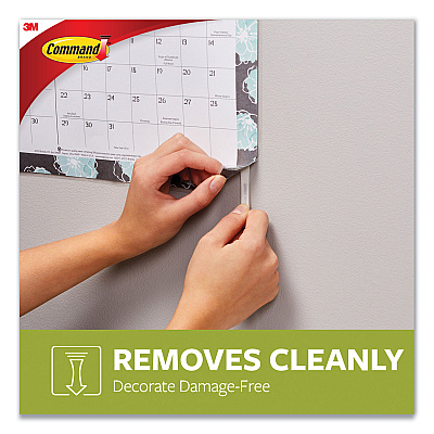 Command Poster Strips, Removable, Holds Up to 1 lb per Pair, Small, 0.63 x 1.75, White, 104/Pack (MMM17024104)