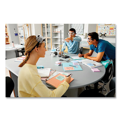 Post-it Notes Super Sticky Recycled Notes in Wanderlust Pastels Collection Colors, 3" x 3", 65 Sheets/Pad, 6 Pads/Pack (MMM70005132637)