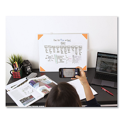 Rocketbook Beacons Smart Stickers for Whiteboards, Triangles, Orange, 2.5"h, 4/Pack (RKBA4RCFR)