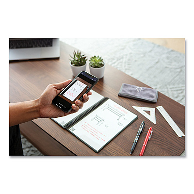 Rocketbook Core Smart Notebook, Dotted Rule, Black Cover, (18) 8.8 x 6 Sheets (RKBERCAFR)