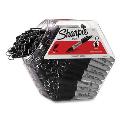 Sharpie Mini Permanent Marker, Fine Bullet Tip, Black, 72/Pack (SAN35124)