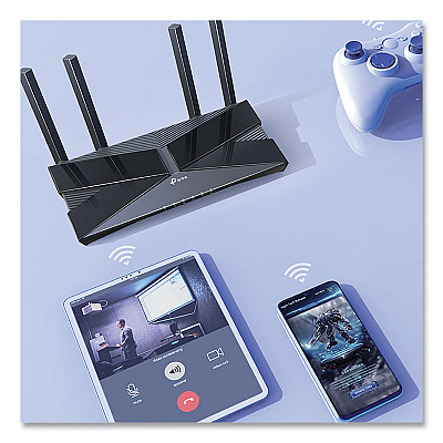 TP-Link ARCHER AX3000 Dual Band Gigabit Wi-Fi 6 Router, 5 Ports, Dual-Band 2.4 GHz/5 GHz