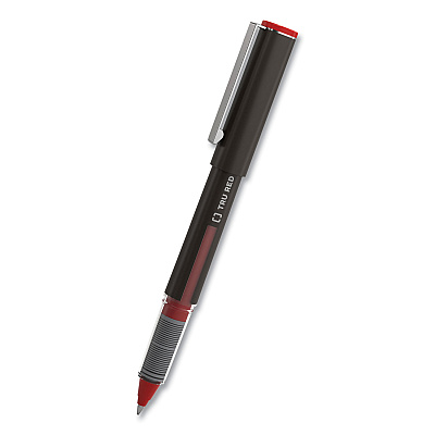 TRU RED Roller Ball Pen, Stick, Fine 0.5 mm, Assorted Ink and Barrel Colors, 3/Pack (TUD58251)