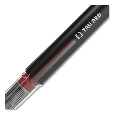 TRU RED Roller Ball Pen, Stick, Fine 0.5 mm, Assorted Ink and Barrel Colors, 3/Pack (TUD58251)
