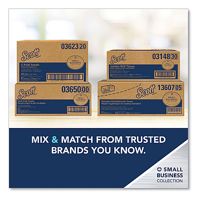 Scott Essential C-Fold Towels for Business, Convenience Pack, 1-Ply, 10.13 x 13.15, White, 200/Pack, 9 Packs/Carton (KCC03623)
