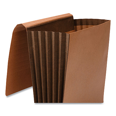 Smead TUFF Expanding Wallets, 5.25" Expansion, 1 Section, Elastic Cord Closure, Letter Size, Redrope (SMD71164)