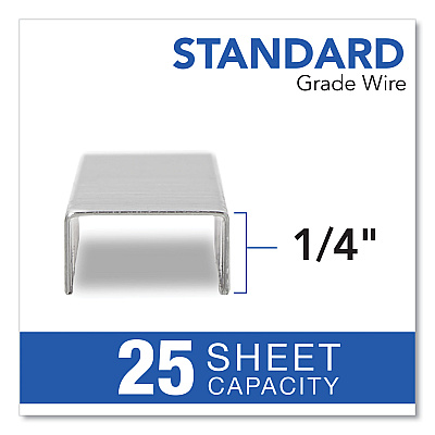 Swingline S.F. 1 Standard Staples, 0.25" Leg, 0.5" Crown, Steel, 5,000/Pack, 5 Packs/Box (SWIS7035101S)