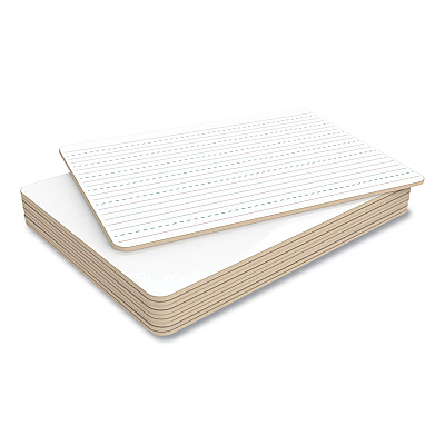 U Brands Double-Sided Dry Erase Lap Board, 12 x 9, White Surface, 10/Pack (UBR483U0001)