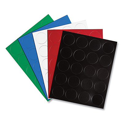 U Brands Heavy-Duty Board Magnets, Circles, Red, 0.75" Diameter, 20/Pack (UBRFM1604)