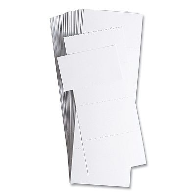 U Brands Data Card Replacement, 3 x 1.75, White, 500/Pack (UBRFM1513)