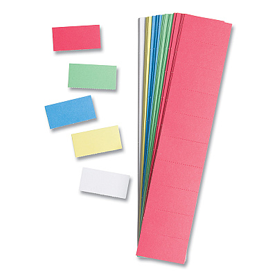 U Brands Data Card Replacement, 2 x 1, Assorted Colors, 1,000/Pack (UBRFM1312)