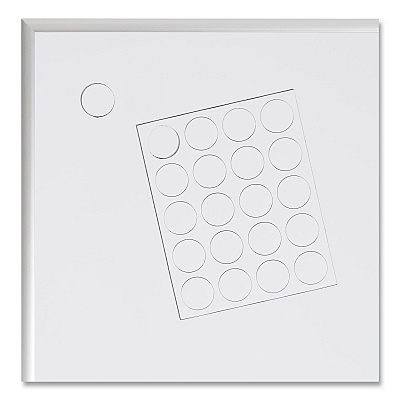 U Brands Heavy-Duty Board Magnets, Circles, White, 0.75" Diameter, 20/Pack (UBRFM1618)