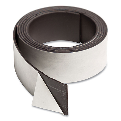 U Brands Magnetic Adhesive Tape Roll, 1" x 4 ft, Black (UBRFM2020)