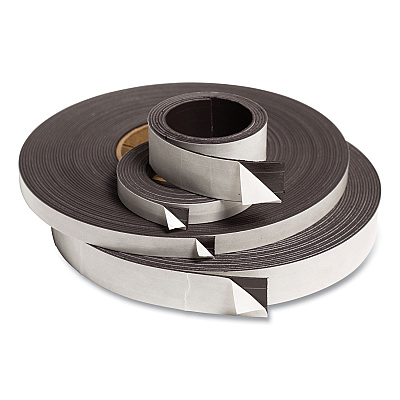 U Brands Magnetic Adhesive Tape Roll, 0.5" x 7 ft, Black (UBRFM2319)