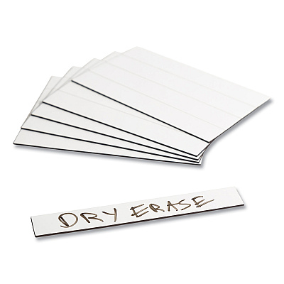U Brands Dry Erase Magnetic Tape Strips, 6" x 0.88", White, 25/Pack (UBRFM2518)