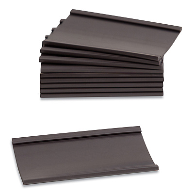 U Brands Magnetic Card Holders, 3 x 1.75, Black, 10/Pack (UBRFM2630)