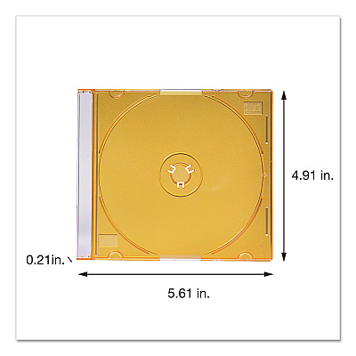 Verbatim CD/DVD Slim Case, Assorted Colors, 50/Pack (94178)