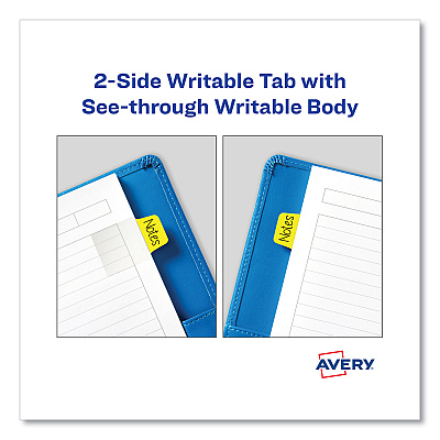 Avery Ultra Tabs Repositionable Tabs, Mini Tabs: 1" x 1.5", 1/5-Cut, Assorted Neon Colors, 40/Pack (AVE74759)