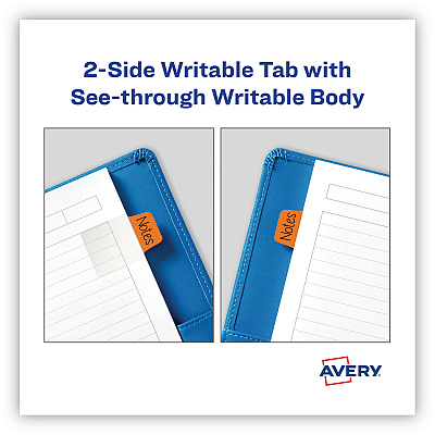 Avery Ultra Tabs Repositionable Tabs, Mini Tabs: 1" x 1.5", 1/5-Cut, Assorted Colors, 40/Pack (AVE74760)