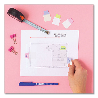 Avery Ultra Tabs Repositionable Tabs, Mini Tabs: 1" x 1.5", 1/5-Cut, Assorted Pastel Colors, 40/Pack (AVE74761)