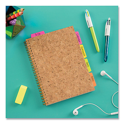 Avery Ultra Tabs Repositionable Tabs, Margin Tabs: 2.5" x 1", 1/5-Cut, Assorted Neon Colors, 24/Pack (AVE74767)