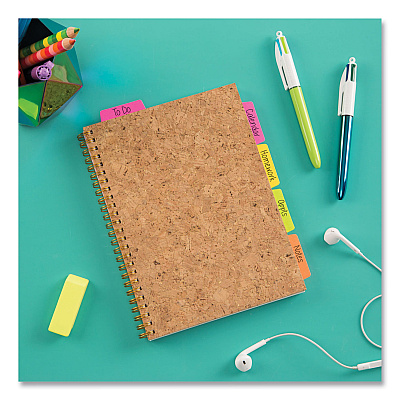 Avery Ultra Tabs Repositionable Tabs, Margin Tabs: 2.5" x 1", 1/5-Cut, Assorted Neon Colors, 48/Pack (AVE74865)