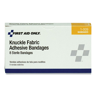 PhysiciansCare by First Aid Only First Aid Fabric Knuckle Bandages, 8/Box (FAO1009)
