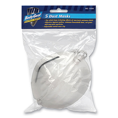 BodyGear Dust Mask, 5/Pack (FAO13259)