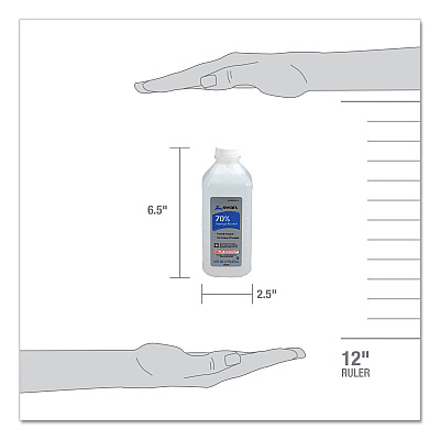 PhysiciansCare by First Aid Only First Aid Kit Rubbing Alcohol, Isopropyl Alcohol, 16 oz Bottle (FAOM313)