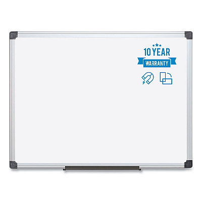 MasterVision Value Lacquered Steel Magnetic Dry Erase Board, 18 x 24, White Surface, Silver Aluminum Frame (BVCMA0207170)