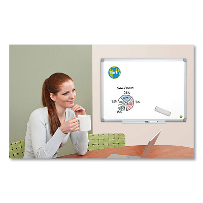 MasterVision Earth Silver Easy Clean Dry Erase Boards, 96 x 48, White Surface, Silver Aluminum Frame (BVCMA2100790)