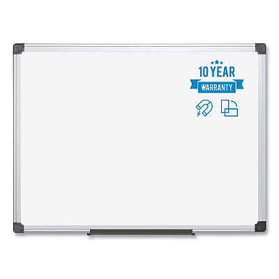 MasterVision Value Lacquered Steel Magnetic Dry Erase Board, 96 x 48, White Surface, Silver Aluminum Frame (BVCMA2107170)