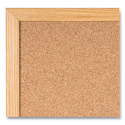 MasterVision Value Cork Bulletin Board with Oak Frame, 24 x 36, Brown Surface, Oak Frame (BVCMC070014231)