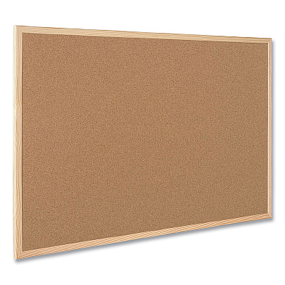 MasterVision Value Cork Bulletin Board with Oak Frame, 24 x 36, Brown Surface, Oak Frame (BVCMC070014231)