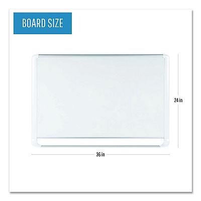 MasterVision Gold Ultra Magnetic Dry Erase Boards, 36 x 24, White Surface, White Aluminum Frame (BVCMVI030205)