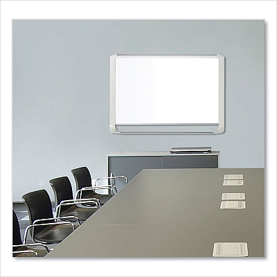 MasterVision Gold Ultra Magnetic Dry Erase Boards, 36 x 24, White Surface, White Aluminum Frame (BVCMVI030205)