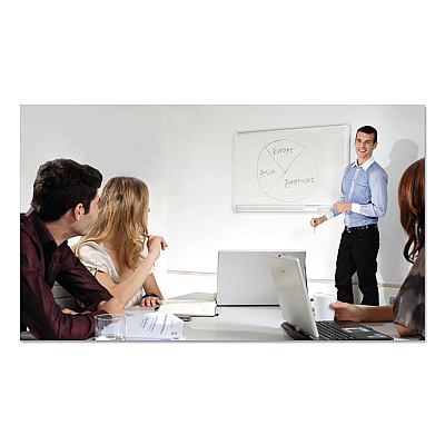 MasterVision Gold Ultra Magnetic Dry Erase Boards, 36 x 24, White Surface, White Aluminum Frame (BVCMVI030205)