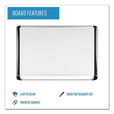 MasterVision Gold Ultra Magnetic Dry Erase Boards, 48 x 36, White Surface, Black Aluminum Frame (BVCMVI050201)
