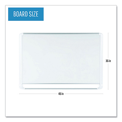 MasterVision Gold Ultra Magnetic Dry Erase Boards, 48 x 36, White Surface, White Aluminum Frame (BVCMVI050205)