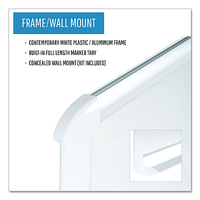 MasterVision Gold Ultra Magnetic Dry Erase Boards, 48 x 36, White Surface, White Aluminum Frame (BVCMVI050205)