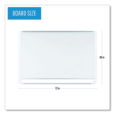 MasterVision Gold Ultra Magnetic Dry Erase Boards, 72 x 48, White Surface, White Aluminum Frame (BVCMVI270205)