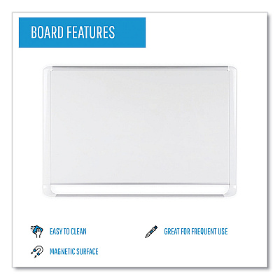 MasterVision Gold Ultra Magnetic Dry Erase Boards, 72 x 48, White Surface, White Aluminum Frame (BVCMVI270205)