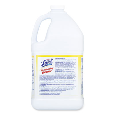 Lysol Disinfectant Deodorizing Cleaner Concentrate, 1 gal Bottle, Lemon  Scent (RAC76334)