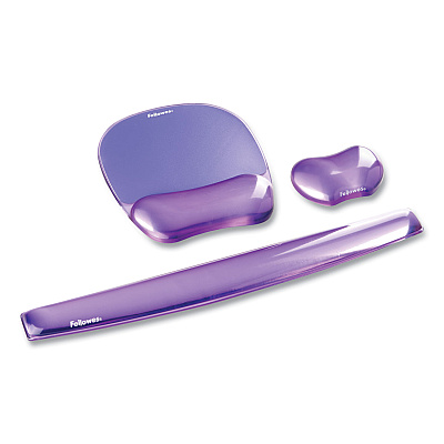 Fellowes Gel Crystals Keyboard Wrist Rest, 18.5 x 2.25, Purple (91437)