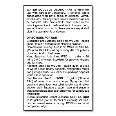 Big D Industries Water-Soluble Deodorant, Mountain Air, 1 gal Bottle, 4/Carton (BGD1358)