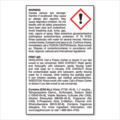 Big D Industries Enzym D Digester Deodorant, Mint, 32 Oz Bottle, 12/carton (BGD504)