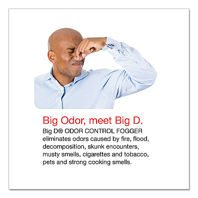 Big D Industries Odor Control Fogger, Mountain Air Scent, 5 oz Aerosol Spray, 12/Carton (BGD344)