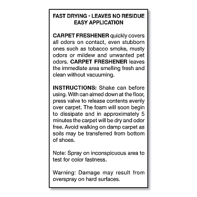 Big D Industries No-Vacuum Carpet Freshener, Fresh Scent, 14 oz Aerosol Spray, 12/Carton (BGD241)