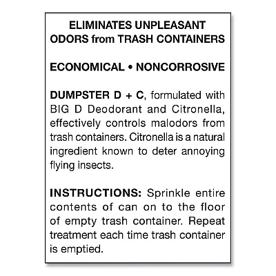 Big D Industries Dumpster D Plus C, Neutral, 25 lb Bucket (BGD178)