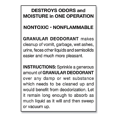 Big D Industries Granular Deodorant, Lemon, 16 oz, Shaker Can, 12/Carton (BGD150)